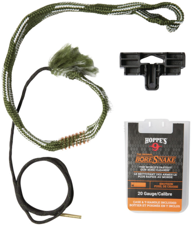 Гибкий шомпол - змейка Hoppe's 24033D BoreSnake текстильный с бронзовым ёршиком для 20- го калибра 
