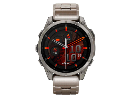 Наручные GPS смарт-часы GARMIN Fenix 8 - 47 мм AMOLED Sapphire Titanium and Ventilated Titanium Bracelet