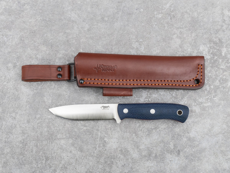 Нож Южный крест Скаут L, рукоять Микарта синяя с оружейной насечкой, сталь CPR convex (117 мм)