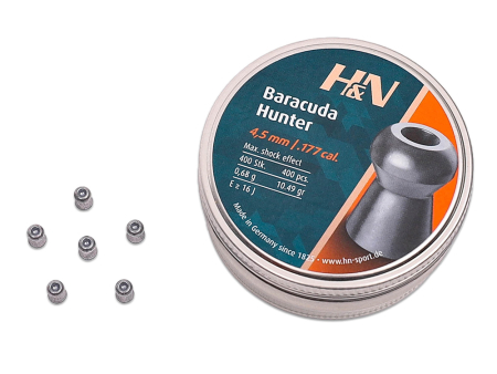 Пули для пневматики H&N Baracuda Hunter кал. 4,5 мм (10,49 grain / 0,68 г) уп. 400 шт