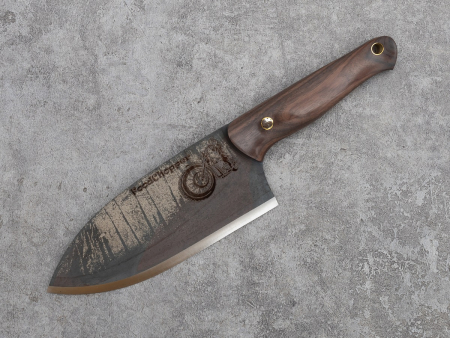 Поварской бушкрафт-нож BeaverKnife FoodChopper, рукоятка полисандр, пин "Мозайка", сталь PGK (157 мм)