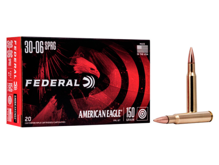 Патрон Federal American Eagle кал. .30-06 Springfield FMJ BT (150 grain / 9,7 г) уп. 20 шт