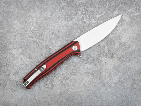 Нож Амур (техно), складной ст.AUS-10, рук.G10 (черно-красная)