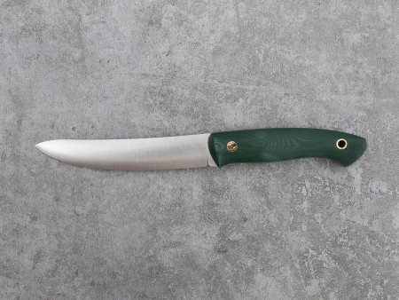 Нож BeaverKnife "Таёжные истории" (12095. Elmax 2.5, зелена микарта,Пин Мозайка,  ножны классика) 