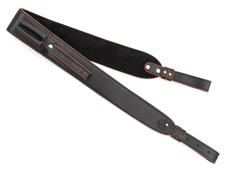 Погонный ремень CREEDMOOR для винтовки, с ячейками под два патрона, кожа, черный (OR02003)