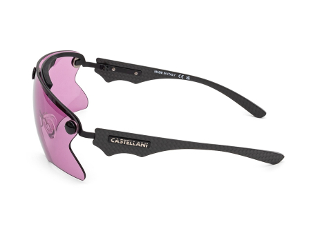Очки для стрельбы Castellani C-Mask Pro (LIGHT PURPLE / 41%) в жёстком чехле на 6 линз.