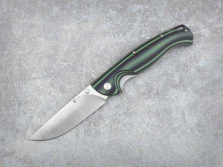 Нож Сибиряк, складной ст.VG-10, рук.G10 (черно-зеленая)
