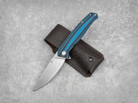 Нож Амур (техно), складной ст.VG-10, рук.G10 (черно-синяя)