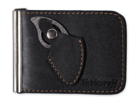 Зажим для денег Shokuroff "Коготь" кожанный, цвет чёрный.