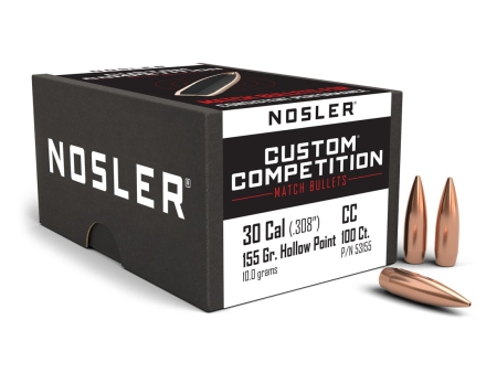 Пуля Nosler Custom Competition HPBT (Match) кал. .30 (.308") (155 grain / 10,0 г) уп. 100 шт