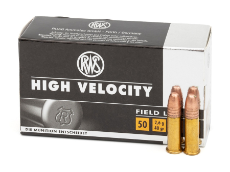 Патрон RWS High Velocity, кал. 22 LR Field Line (40 grain / 2,6 г) уп. 50 шт