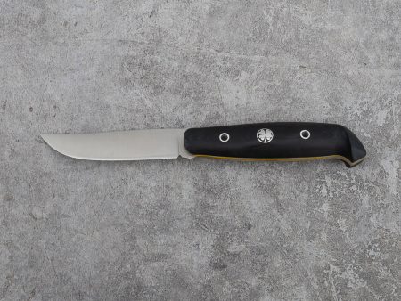 Нож BeaverKnife Lapushka, рукоятка пчерная микарта, пин "Клевер", сталь Elmax (93 мм)
