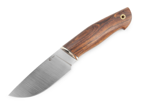 Нож Мастерской Ю.М. Сёмина, модель Разделочный, рукоять Айронвуд / мельхиор, сталь М398 (110мм)