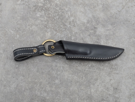 Нож BeaverKnife Pointer, рукоятка чёрная микарта с белыми лайнерами, пин "Мозайка", сталь Elmax (100 мм)