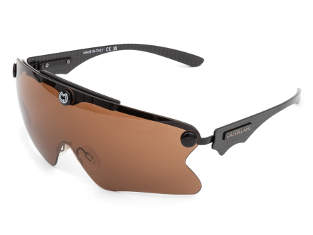 Очки для стрельбы Castellani C-Mask Pro (BROWN / 15%) в жёстком чехле на 6 линз.