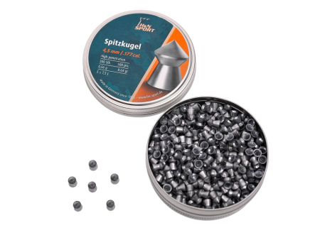 Пули для пневматики H&N Spitzkugel кал. 4,5 мм (8,64 grain / 0,56 г) уп. 500 шт
