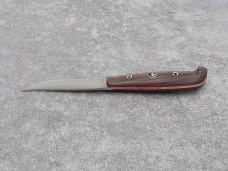 Нож BeaverKnife Lapushka, рукоятка палисандр с красными лайнерами, пин "Вальдшнеп" сталь Х12МФ-ТМО (93 мм)