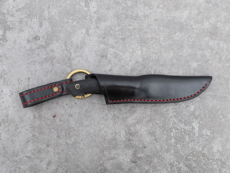 Нож BeaverKnife Hunting Knife (12093 Std/Elmax 2,5 мм, чёрная микарта,  пин 470 Олени золото, ножны классика)