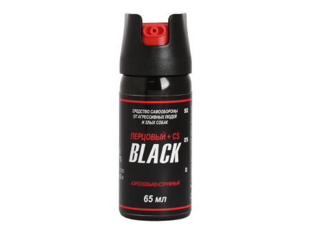 Перцовый аэрозольно-струйный баллончик Black 65 мл.