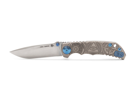 Складной нож Spartan Blades Harsey Oculus, рукоять Titanium, клинок CPM S45VN StoneWash (100 мм)