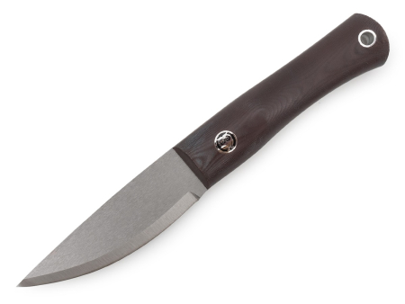 Нож BeaverKnife Bird&trout (12080. Ctm/ Elmax 2.5. шоколадная микарта , пин 372 Совва серебро. ножны птичка)