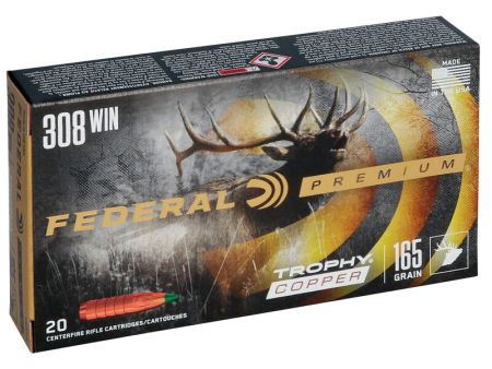 Патрон Federal Premium кал. .308 Win Trophy Copper (165 grain / 10,7 г) уп. 20 шт