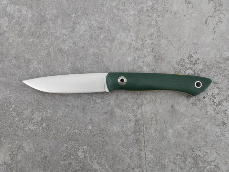 Нож BeaverKnife GranTourismo, рукоятка зеленая микарта с полым пином "Коловрат", сталь HCSS (105 мм)