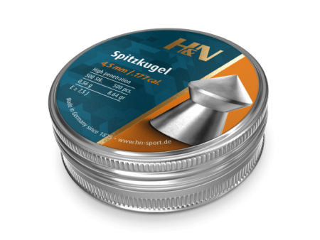 Пули для пневматики H&N Spitzkugel кал. 4,5 мм (8,64 grain / 0,56 г) уп. 500 шт
