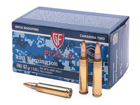 Патрон Fiocchi кал. .223 Rem FMJ (62 grain / 4 г) уп. 50 шт
