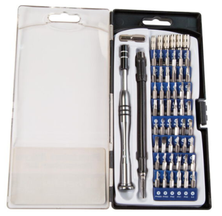Набор микро-бит Wheeler Precision Micro Screwdriver Set с рукояткой-битодержателем, 58 шт (564018)