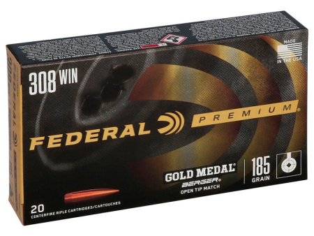 Патрон Federal Gold Medal кал. .308 Win. Berger Jugernaught OTM (185 grain / 11,9 г) уп. 20 шт