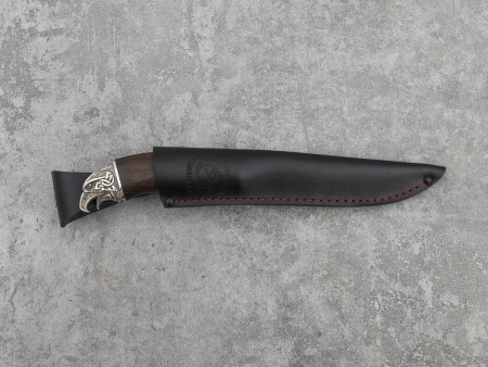 Нож Ворон Кузница Медведь (дамаск, венге, литьё мельхиор 2, художественное оформление)